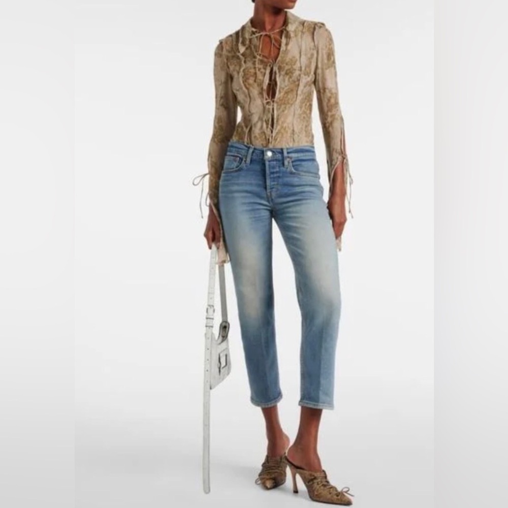 Re/Done Mid Rise Stovepipe Comfort Stretch Jeans - Picture 3 of 11